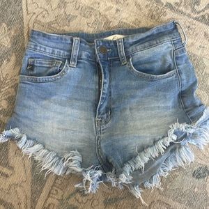 KANCAN CUT IFF DENIM SHORTS